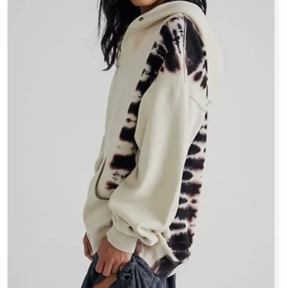 Free People Washed It's A Vibe Hoodie X-SMALL Sweatshirt Tie Dye - Picture 9 of 10